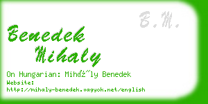 benedek mihaly business card